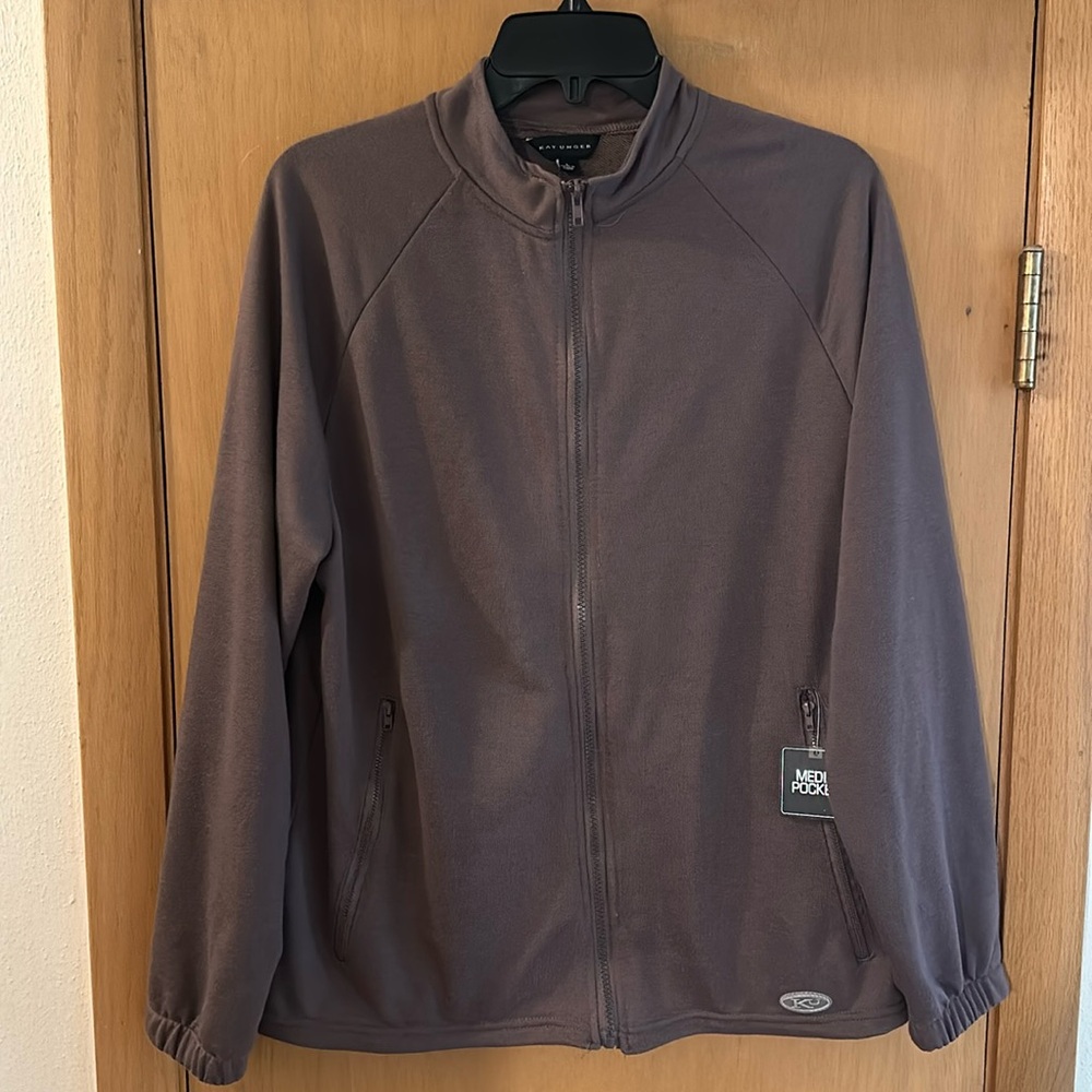 Kay Unger Women’s Full Zip Sweatshirt New Mauve Plum Size Large